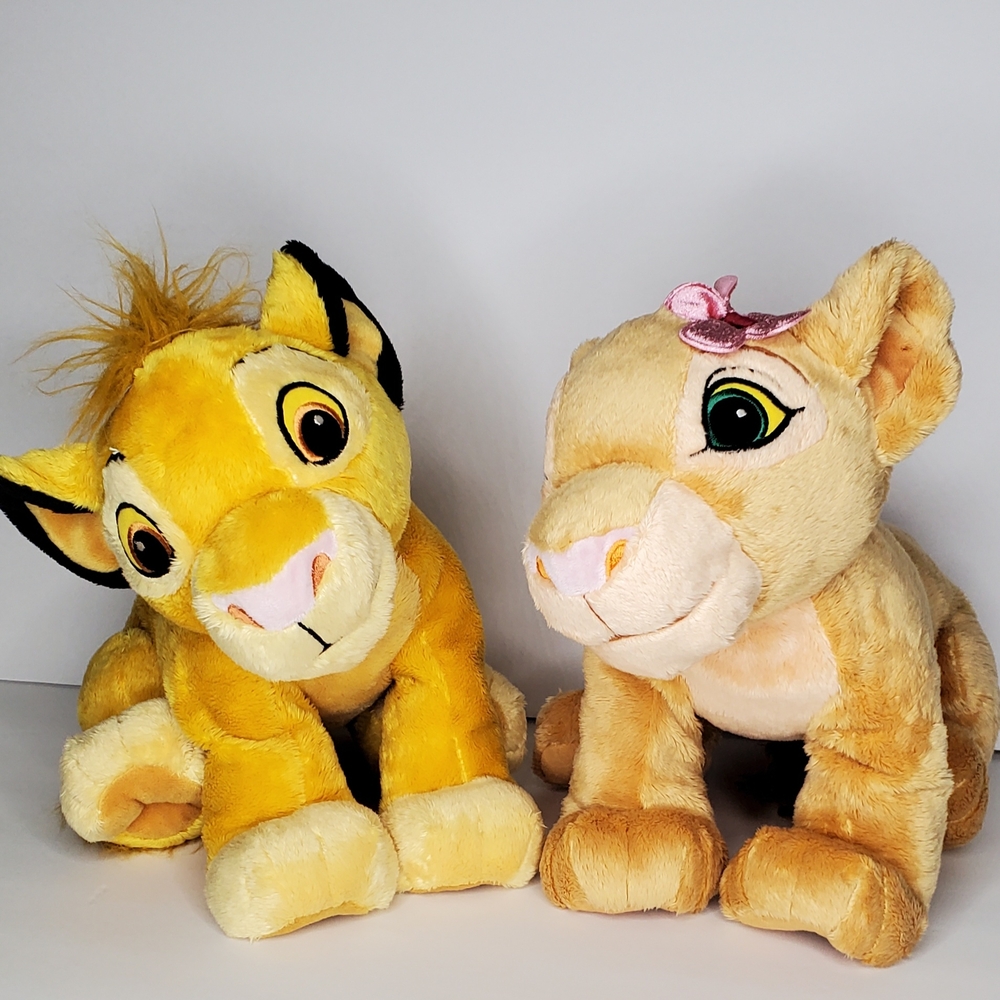Disney The Lion KING Simba & Nala Plush Dolls Set Of 2